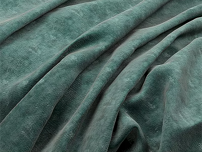 Elegant Green Velvet Fabric Showcasing Natural Wrinkles And Smooth Textured Surface 3d model