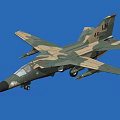 Camouflage Fighter Jet With Tail Number 48 LN Missiles And Landing Gear In Blue Sky
