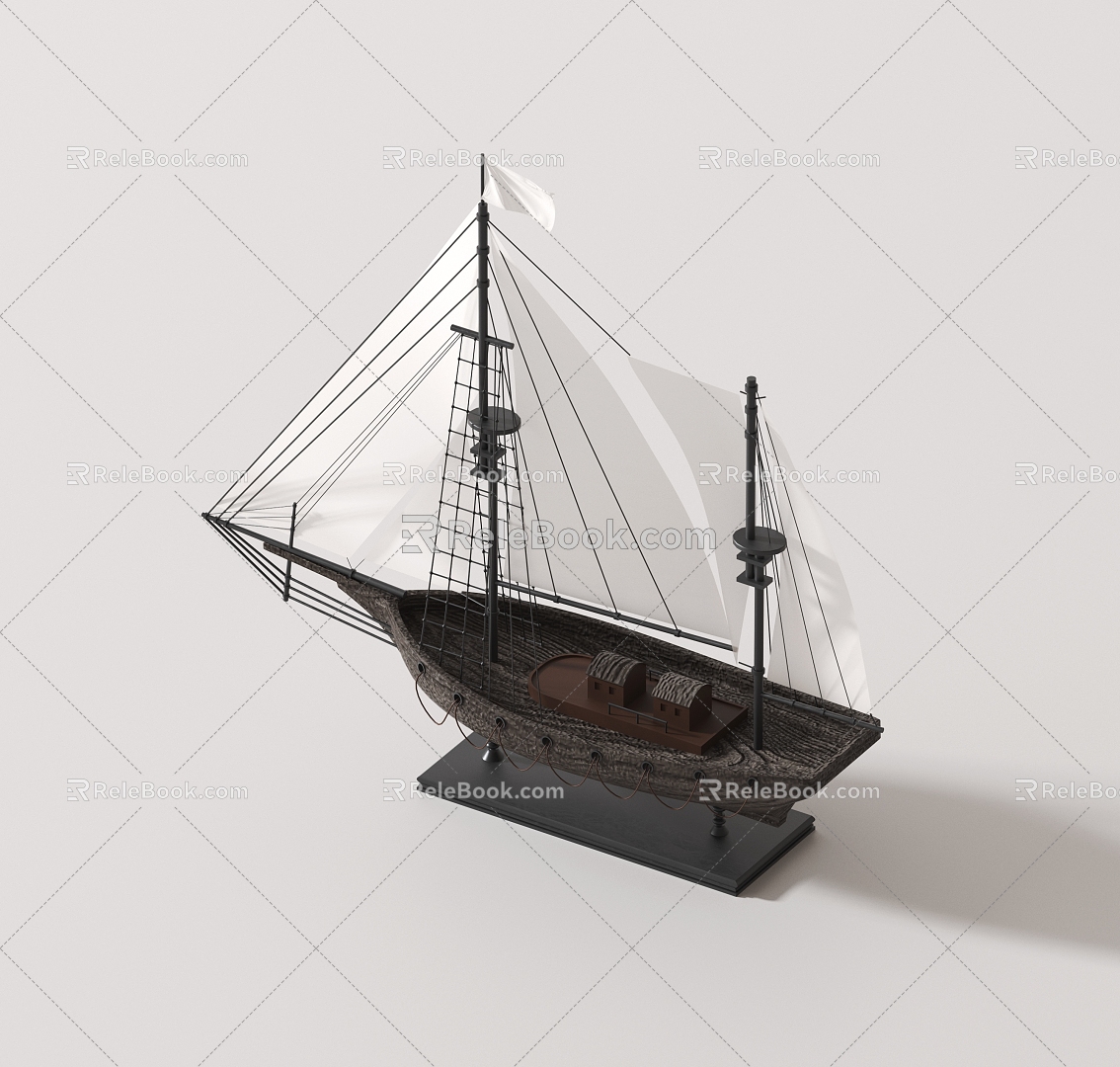 Sailing ornaments model