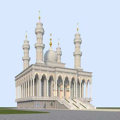 European Mosque Architecture Mosque 3d model