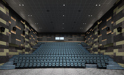 Modern Cinema Hall 3d model