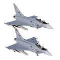 Two Gray Military Fighter Jets With Missiles And German Air Force Markings