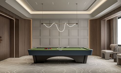 Modern Billiard Room Clubhouse Billiard Room 3d model