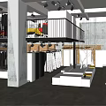 Stylish Bridal Shop Interior With Hanging Wedding Dresses And Display Platform Design
