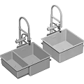 Stainless Steel Kitchen Sinks Double Bowl And Single Bowl With Faucets