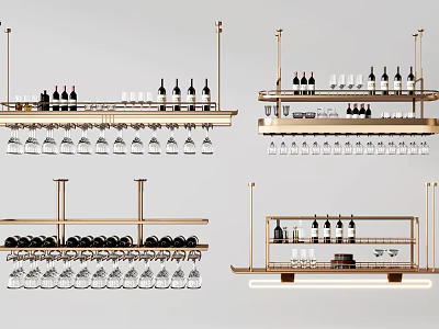 Light Luxury Wine Rack 3d model Light Luxury Wine Rack 3d model