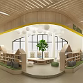 Cozy Reading Space With Bookshelves And Green Plant