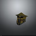 Fantasy Warrior Character Helmet With Gold Black Scratched Design For Mythical Creature