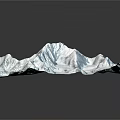 Artistic Wrinkled White Paper With Blue Texture On Black Background