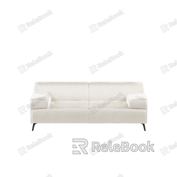 Modern Double Sofa Minimalist Fabric Double Sofa model