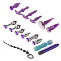 Purple Silver Silicone Intimate Wellness Products For Personal Care Use