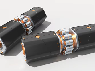 Bearing rotor column hard surface machinery high-tech industrial parts 2 3d model
