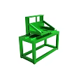 Green Metal Frame Structure With Sturdy Design And Industrial Support Stand 3d model