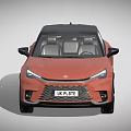 Orange Modern SUV Featuring Black Roof Sleek Exterior And Alloy Wheels
