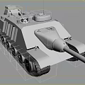Detailed Military Tank With Camouflage Pattern Turret Tracks And Gun Barrel 3d model
