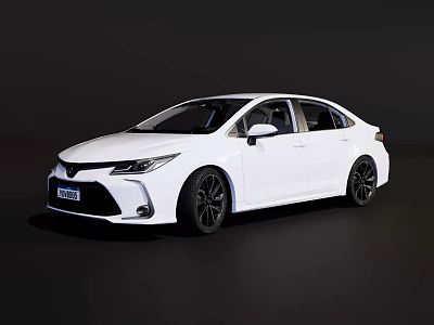 White Sporty Sedan With Sleek Modern Exterior Design And Black Alloy Wheels 3d model