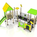 Children's Combined Slide Outdoor Slide Combined Slide Multifunctional Slide Children's Slide 3d model