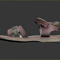 Kids Pink Sandals With Decorative Flowers Two Straps And Comfortable Soft Sole