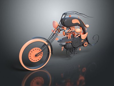 Modern motorcycle two-wheeled motorcycle off-road motorcycle road racing motorcycle 3d model