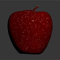 Juicy Fresh Red Apple With Water Drops On Shiny Smooth Surface