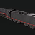 Vintage Steam Train Model With Black Red Color And Detailed Design
