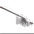 Industrial Conveyor Belt System With Heavy Duty Support Frames And Transport Mechanism Structure