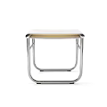 Modern Side Table Featuring Metal Frame And Light Colored Top