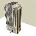 Modern Office Building With Glass Facade And Tall Architectural Structure
