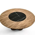 Modern Dining Table Italian Brand Round Log 3d model