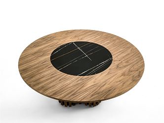 Modern Dining Table Italian Brand Round Log 3d model