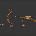Crossbow Mechanical Crossbow Shift Bow and Arrow Shoot Far Equipment Weapons High-tech Crossbow 3d model