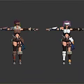 Colorful Anime Game Characters With Various Hairstyles Adventurous Outfits And Dynamic Poses