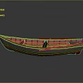 Classic Wooden Boat Hull With Seats And Natural Wood Grain Reflection