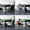 Modern Mahjong Table and Chair Mahjong Table and Chair Combination 3d model