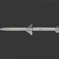 Advanced Fighter Jet Equipped With White Missile Featuring Yellow Stripe Design