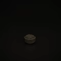 Traditional Intricately Carved Storage Box With Decorative Lid Featuring Central Hole And Floral Patterns
