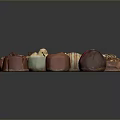 Assorted Chocolate Candies With Various Flavors Different Shapes And Decorative Toppings