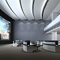 Modern Monitoring Center 3d model
