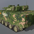 ZBD-04 Tracked Infantry Fighting Vehicle Armored Vehicle Reconnaissance Vehicle Armored Transport Vehicle Armored Vehicle Low Face Number Low Model Simple Model Game Film and Television Realism 3d model