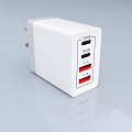 White Switch Panel With USB Ports And Plug Design For Modern Home Use 3d model