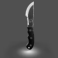 Tactical Weapon Knife With Serrated Blade Black Riveted Handle And Ergonomic Grip