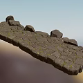 Ancient Road Infrastructure Featuring Stone Bridge with Moss Covered Blocks in Rural Area