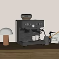 Coffee machine table lamp coffee appliances 3d model
