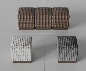 Oluce modern sofa stool single stool 3d model