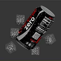 Coca-Cola Beverage Can With Ice Cubes Scattered On Dark Background Surface 3d model