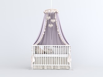 Modern Crib Children's Bed 3d model