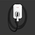 KONGZUE Wall Mounted EV Charger White Design With Black Charging Cable