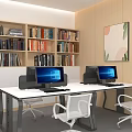 Public Workspace Setup With Softbox Lights White Table Chair And Potted Plant Light Curtains