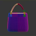 Purple Stylish Handbag With Elegant Design And Metal Accents For Daily Use