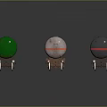 Railroad Tank Cars with Green BOC Logo Gray Red Stripe on Track